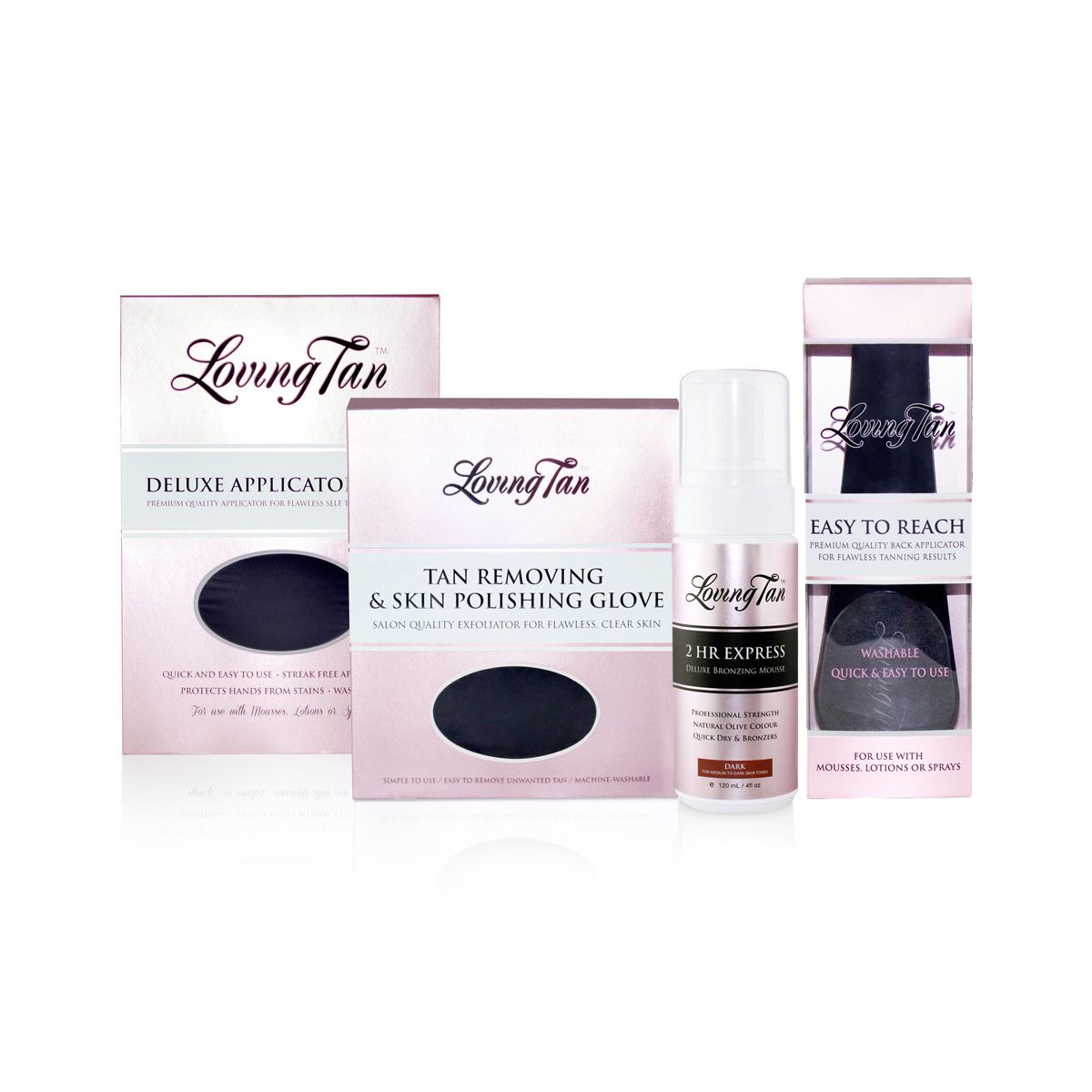 Loving Tan 2 Hour Express Mousse Dark 120ml Deluxe Bundle The Beauty Lounge