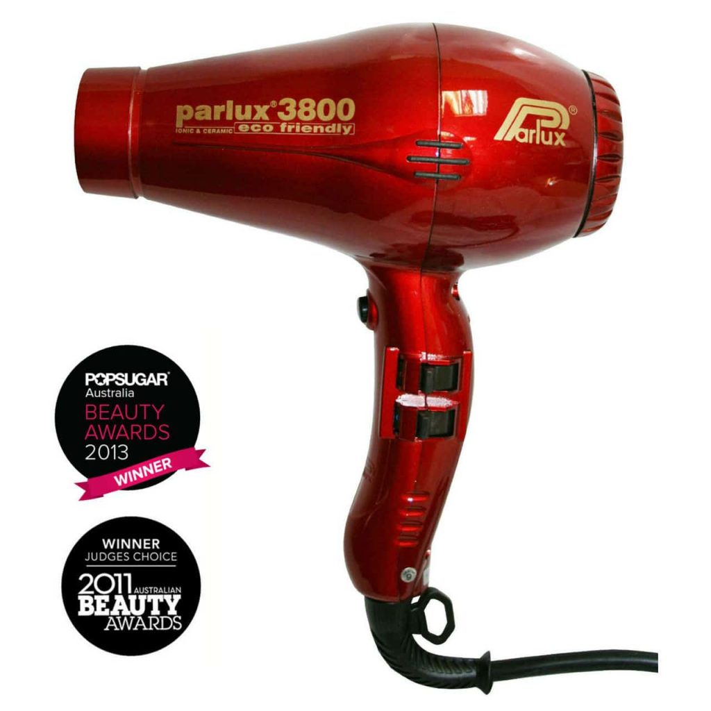 Parlux 3800 Ceramic Ionic Hair Dryer Red The Beauty Lounge