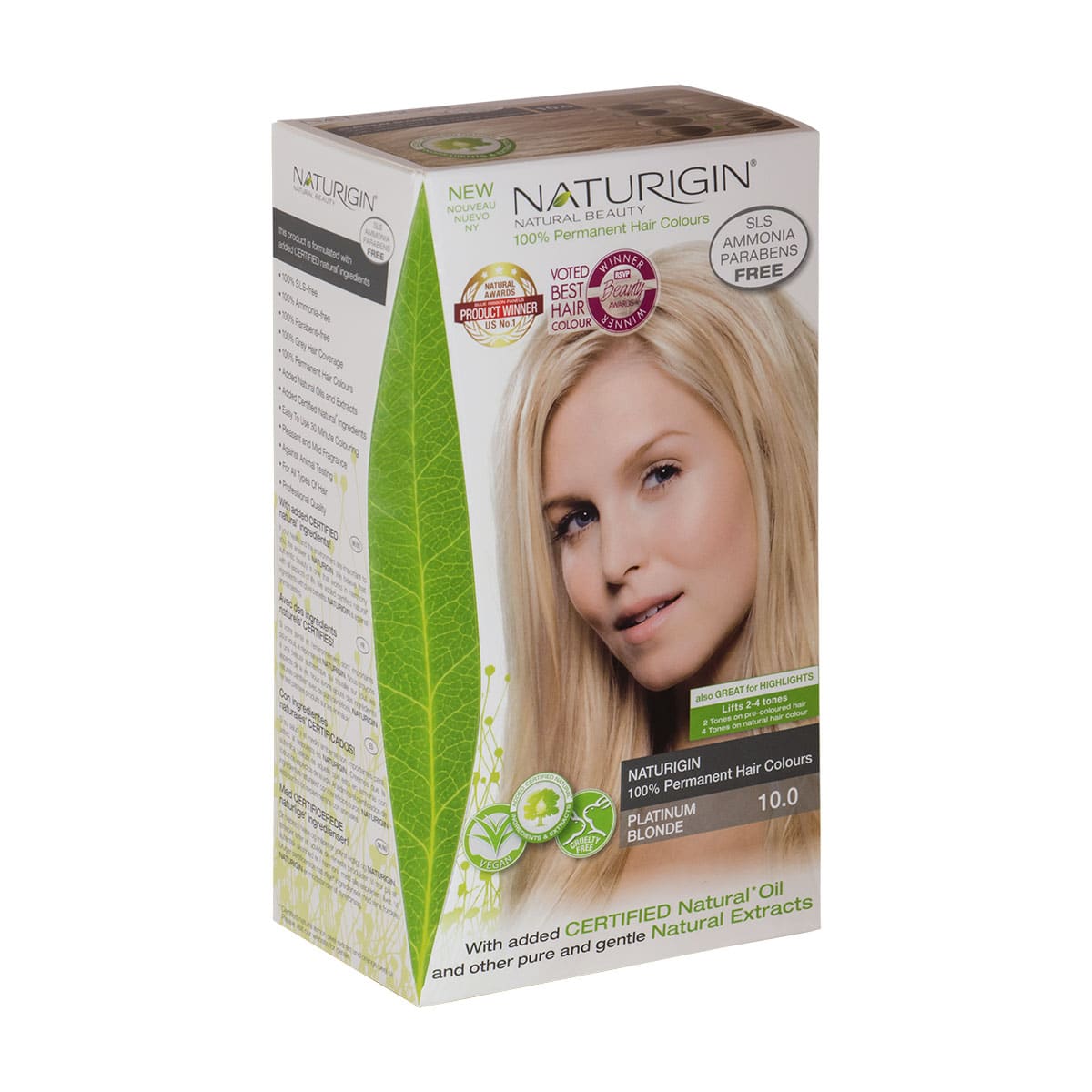 Naturigin Permanent Hair Colour Platinum Blonde 10 0 The