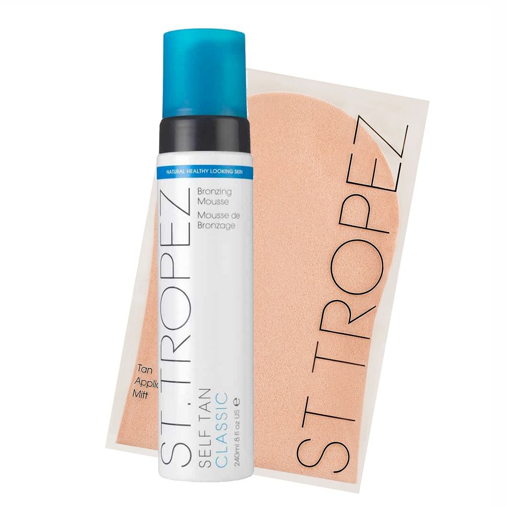 St Tropez Self Tan Bronzing Mousse 240ml Tanning Mitt Bundle