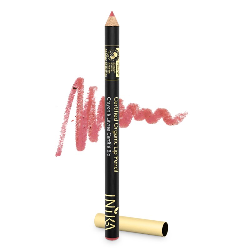 INIKA Certified Organic Lip Pencil 1.2g Moroccan Rose With Product